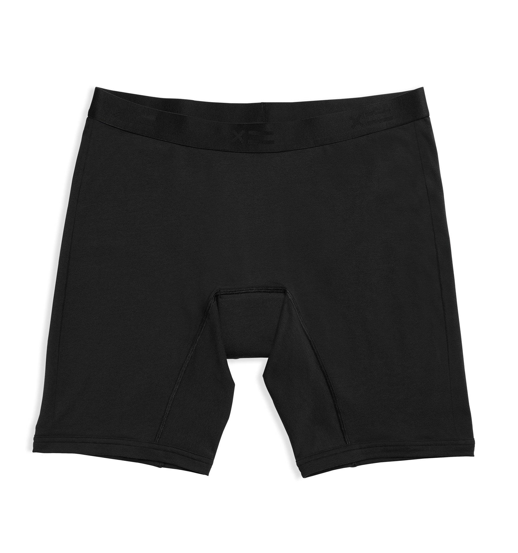 First Line Leakproof 9" Boxer Briefs - Black X=-Underwear-TomboyX